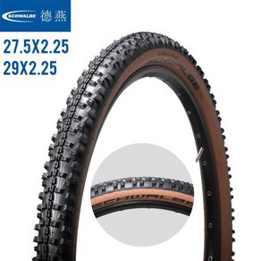 자전거튜브 자전거타이어 Schwalbe-스마트 샘 자전거 타이어 27.5x2.25 XC MTB 산악 67TPI 클래식 스킨, 1개