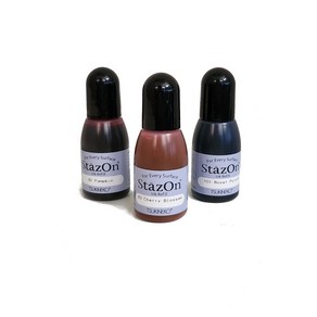 츠키네코 StazOn 스테이즈온 유성 다꾸 가죽 유리 스탬핑아트 다용도 스탬프 리필잉크, SZR-92