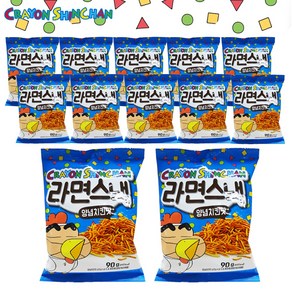 예이니식품 크레용신짱 라면스낵 양념치킨맛 (90g) 과자뿌셔뿌셔에낙, 90g, 12개