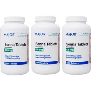 세나 senna 쾌변 완하제 8.6mg 1000정 3팩, 3, 3개