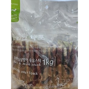 굿데이 건강한 육포 강아지 간식, 오리고기 + 우유, 1kg, 1개