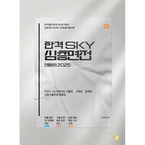 합격 SKY 심층면접 인문사회(2025):2024~2015학년도 서울대 고려대 연세대 심층구술면접 해설집