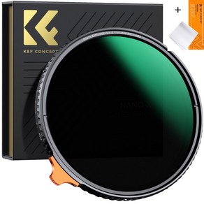 KnF Concept 77mm NANO-X 블랙 미스트 1/4 + 가변 ND2-400 2in1 필터 (렌즈크리너융포함) 8K AGC Glass _ Black Mist+ND2-400