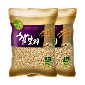 [현대농]국 찰보리 1.6kg (800gx2봉), 800g, 2개