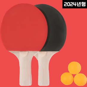 파파리브 버터플라이 쉐이크 핸드 펜홀더 훈련용 탁구 라켓 채 2P + 탁구공 3P 세트, 1세트