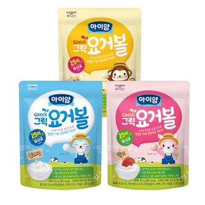 일동후디스 아이얌 그릭요거볼 혼합, 1세트, 플레인+딸기+망고바나나, 20g