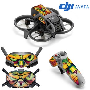 호환 DJI 아바타 AVATA 드론 악세사리 조종기 배터리 고글 V2 PVC 스킨 튜닝 커버 데코 시트지 스티커 꾸미기, 일, 1개