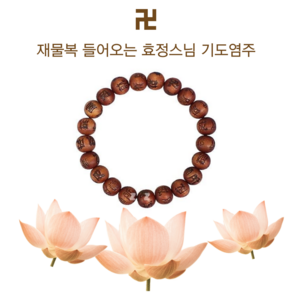 [효정스님] 재물운 소원성취 삼재팔찌 염주팔찌, 소, 1개