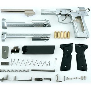 장남감 권총 베레타 스케일 모델건 은색 풀메탈 시뮬레이션건 Silver Beretta M92 Model gun Metal simulation pistol hand guns