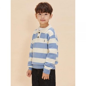 빈폴 BEANPOLE KIDS 시즌오프30스트라이프 폴로형 풀오버 니트 스카이 블루 BI4851U03Q 402627