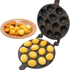 Walnut Cookie Make 12 halves non-stick coating ganite stone C 호두 쿠키 메이커 12개 반 노스틱 코팅 화강암 돌 쿠키 페이스트, 1개, Gay