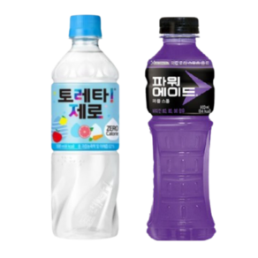 [한번에먹자쇼핑몰] 이온음료 파워에이드 퍼플스톰 600ml 6개 + 토레타 제로 500ml 6개 / 총 12개 갈증해소