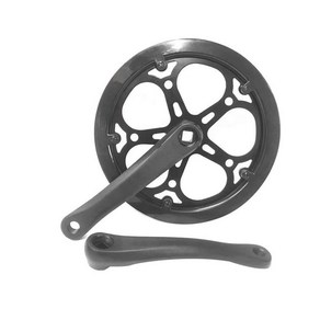 자전거 접이식 자전거 크랭크 셋 52T 170Mm 자전거 크랭크 세트 치아 플레이트 단일 속도 자전거 다이아몬드 구멍 스프로킷 액세서리, 기본, 1개