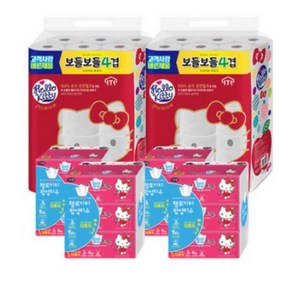 [(주)아이티씨] ★I헬로키티I 프리미엄 레드세트 (화장지30롤*2팩 + 팝업티슈12팩), 1개, 상세 설명 참조, 상세 설명 참조