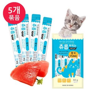 [츄릅] 짜먹는 참치닭고기 60g x 5개 고양이간식, 고양이 짜먹는 마약간식 츄릅 참치 60g x5개