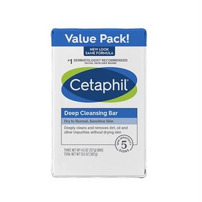 [CETAPHIL] 세타필 딥 클렌징 페이스 & 바디 바 비누 무향 127g 3개 세트