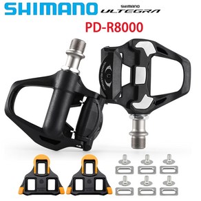 호환 SHIMANO ULTEGRA PD-R8000 자전거 페달 SPD-SL 탄소 단면 105 R7000 SH11 클리트가 포함 도로, [02] PD-R8000