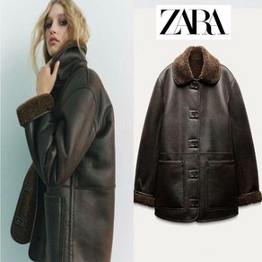 자라 겨울 여성 리버시블 양면 무스탕 코트 자켓 ZARA