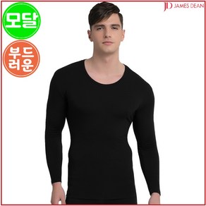 제임스딘 남성 간절기 부드러운 텐셀 내복 상의 단품 1매 검정색/흰색 JXP41