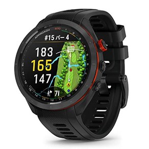 GARMIN 가민(GARMIN) Appoach S70 47mm Black AMOLED(유기EL) 디스플레이 탑재 골프 워치 GPS 맵 Suica 지원 버추얼 캐디 010-02746-22, 검은 색