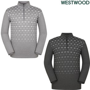 웨스트우드 WESTWOOD 앞 몸판 WD 그라데이션의 남성 프린트 집업 티셔츠 WM3MCTS311