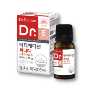 닥터 써니디 드롭스 400IU 1통 어린이 임산부 비타민D, 1개, 6ml