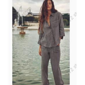 ZARA 자라 빈티지 캐주얼 린넨 셔츠