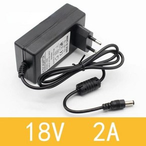 전원 공급 장치 EU 플러그 18V 2A 100V 240V 컨버터 어댑터 2000mA 5.5mm x 개, 1개