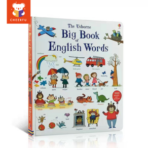 The Usbone Big Book English Wods 학습 유명한 그림 보드 책 아이들 플래시 카드 어린이 교육용 장난감, English Wods Books