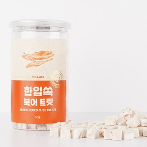 원바잇 트릿 강아지 동결건조 간식, 북어, 90g, 1개