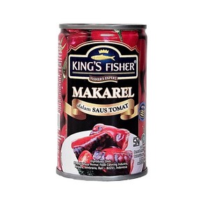 인도네시아 킹스피셔 달람 소토맛 토마토 고등어 통조림 155g / KINGS FISHER MAKAREL dalam SAUS TOMAT, 1개