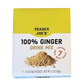 트레이더조 생강 진저 드링크 믹스 107g Tade Joes 100% Ginge Dink Mix 3.7 oz, 1, 105g, 1개