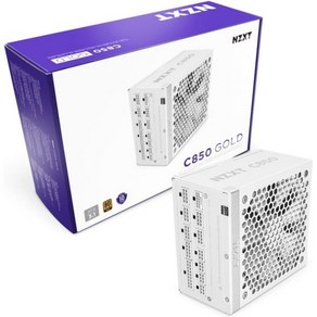 NZXT C1200 PSU 1200와트 게이밍 PC 전원 공급 장치 ATX 3.0 PCIe 5.0 12VHPWR 커넥터 80 플러스 골드 효율성 완전 모듈식 제로 팬 모드 블랙, C Seies ATX 3.1_White  850W