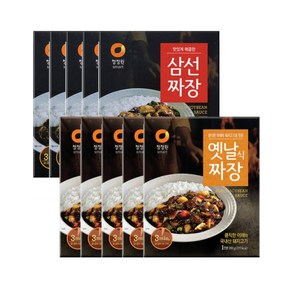 청정원 즉석짜장 삼선짜장 180g*5개 + 옛날짜장 180g*5개 (총 10개), 5개