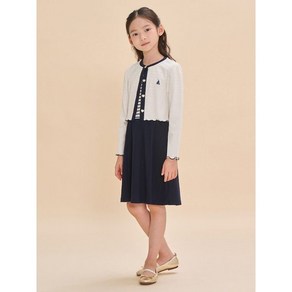 [브랜드정품]빈폴키즈 [30%OFF][BEANPOLE KIDS] 골지 반소매 원피스&카디건 세트 네이비 (BI4771G02R) 봄신상 여아선물