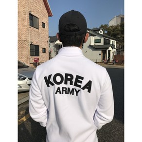 풀자수 ROKA 고급형 흰색 로카후리스 KOREA ARMY 군인 자수 방한 기모 재킷