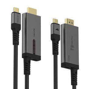 C타입 to HDMI PD충전 HDR 케이블 1m외, CtoHDMIxPD케이블-메탈블랙1m, 1개