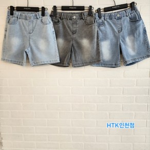 [행텐주니어] *인천점* 이밴드 데미지워싱 4부 데님팬츠@@24년여름#초신상# 허리조절가능@@스판짱@@14470-156-401-10