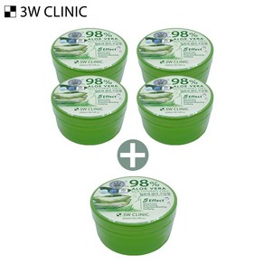 3W CLINIC 알로에베라 수딩 젤 4개+1개, 5개, 300ml