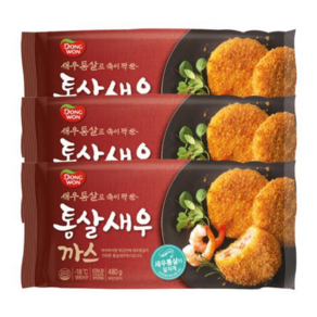 동원 통살 새우까스, 3개, 480g