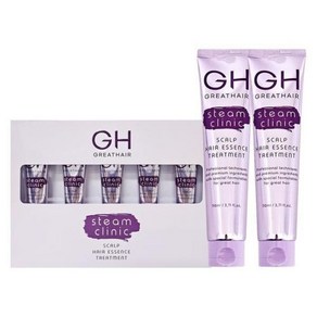 GH 그레이트헤어 스팀 스칼프 헤어에센스 트리트먼트 이찬석 110ml 2개+15ml 5개 화장품 겨울 여자 코스메틱, 1개