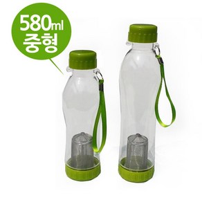 뜨거운녹차 거름망내장 냉녹차물병 휴대파우치 580ml