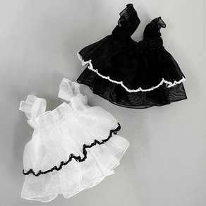 비즈아이 [H-944]인형옷 쉬폰시스루원피스 약10x6.5cm 1개