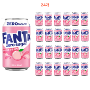 [신상]환타 제로 피치 350ml(총24개임), 350ml, 24개입