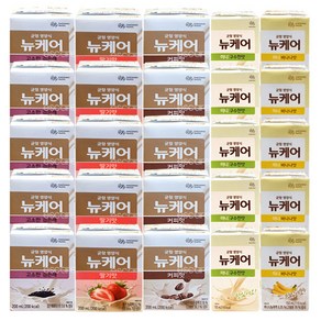 뉴케어 구수한맛(미니)5+바나나(미니)5+검은깨5+딸기맛5+커피맛5, 150~200ml, 200ml, 25개