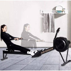 접이식 에어 로잉머신 AIR ROWER 공기압 바람저항 헬스 노젓기