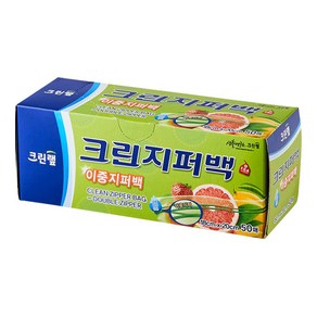 이중지퍼백 18cmX20cm 50매(소), 소(S), 5개