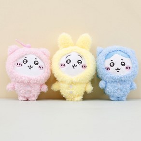 먼작귀 후드 인형 키링 하치와레 우사기 치이카와 귀여운, 1개, 핑크, 9cm