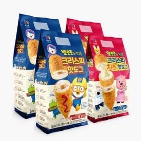 [KT알파쇼핑]뽀로로와 친구들 크리스피 치즈핫도그 320g x 2 + 크리스피 핫도그 400g x2, 4개