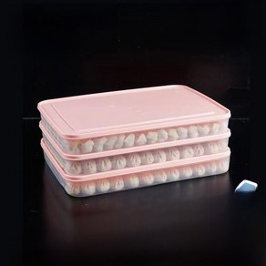 식품 등급 수프 냄비 보관함 주방 정리 도구 보존, 1개, 9 Pink [3 boxes and 3 coves]]